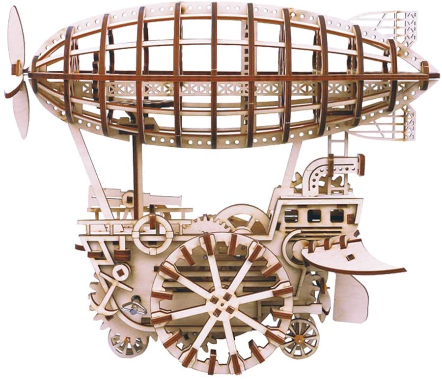 Luftschiff.jpg Robotime mechanisches Luftschiff 3D Holzpuzzle Modell Nr. LK702 – Bild 1