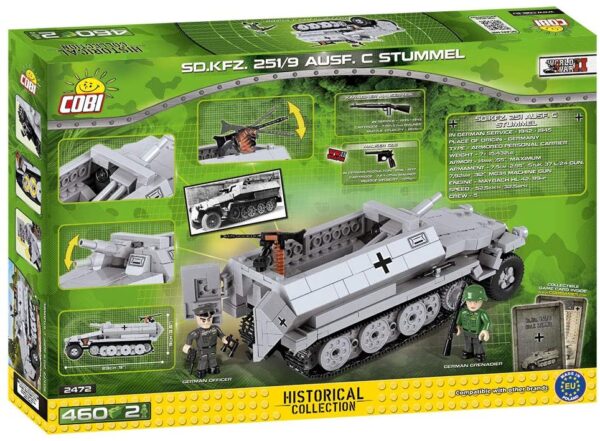 Cobi Sd.Kfz.251/9 Ausf.C Stummel Modell Nr. 2472A – Bild 2