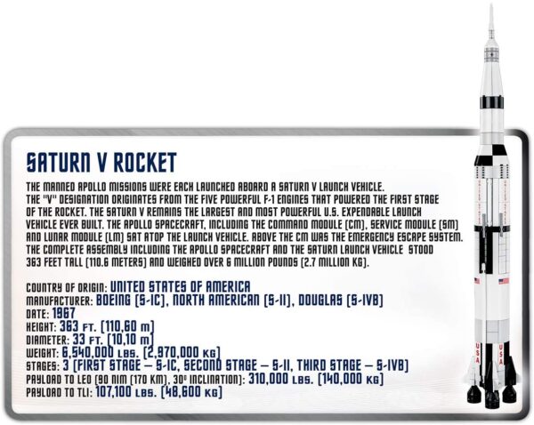Cobi Smithsonian Saturn V Rocket Modell 21080 – Bild 5