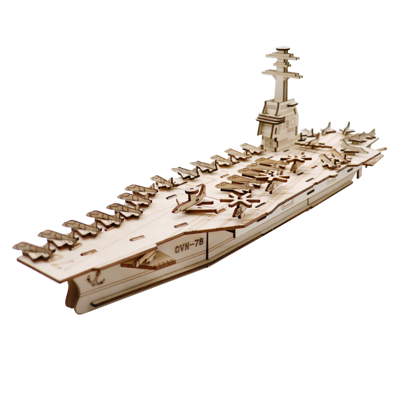 Aircraft-Carrier_1.jpg 3D Holzpuzzle Flugzeugträger Modell Nr. HG-A023 – Bild 1