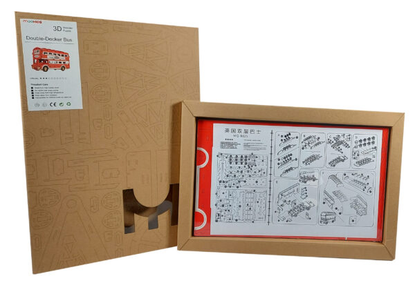 3D Holzpuzzle London Bus Modell Nr. MQ-B025 – Bild 2
