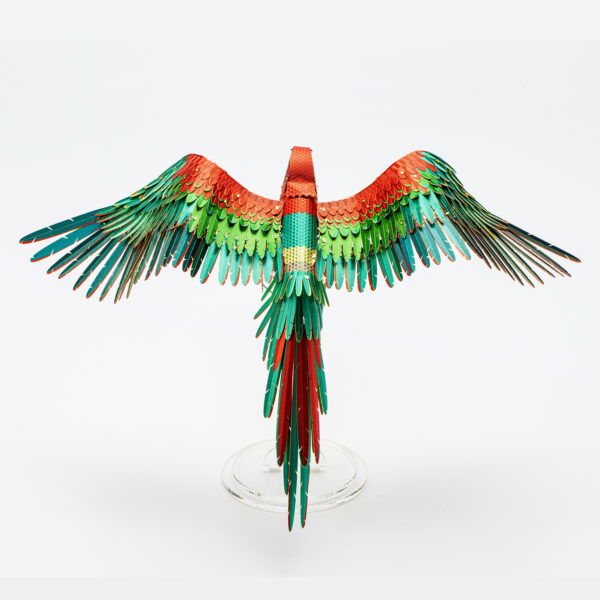 Piececool 3D Metallpuzzle Scarlet Macaw Modell Nr. P118-NBR – Bild 4