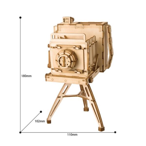 Robotime Rolife 3D Holzpuzzle Vintage Camera Modell Nr. TG403 – Bild 4