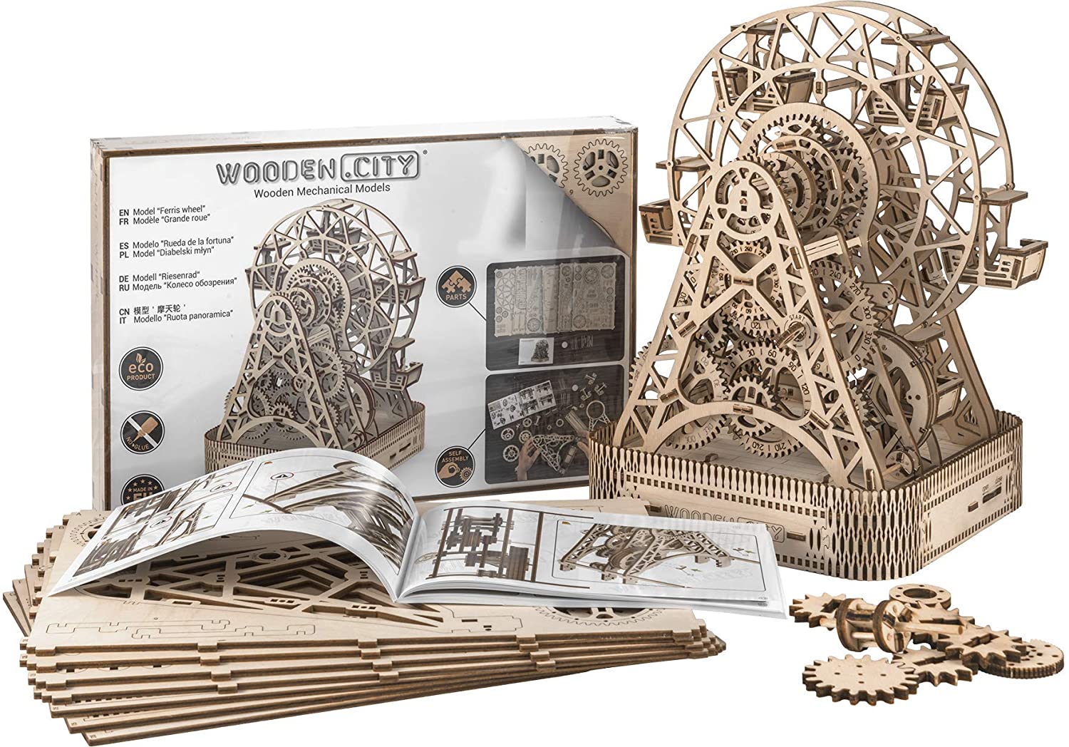 Ferris-Wheel6zL58JyoWph07.jpg Wooden City 3D Holzpuzzle Riesenrad Ferris Wheel Modell Nr. WR306 – Bild 1