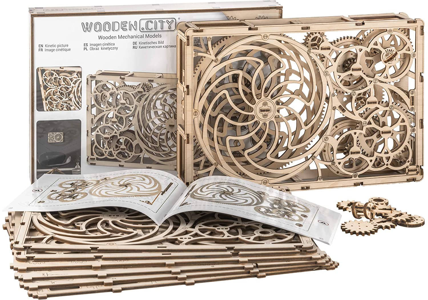 Kinetic-Picture.jpg Wooden City 3D Holzpuzzle Kinetic Picture Modell Nr. WR308 – Bild 1