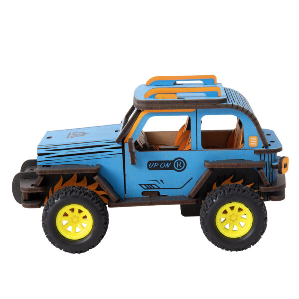 Robotime 3D Holzpuzzle Off Road Jeep mit Motorantrieb Modell Nr. HL201 – Bild 2