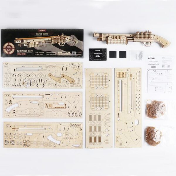 Robotime 3D Holzpuzzle Terminator M870 Modell Nr. LQ501 – Bild 3