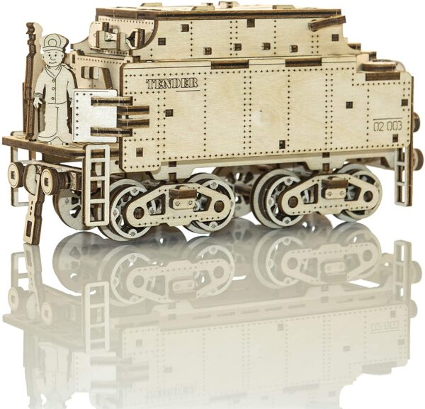 Wooden City 3D Holzpuzzle Wooden Express mit Waggon Modell Nr. WR323 – Bild 2