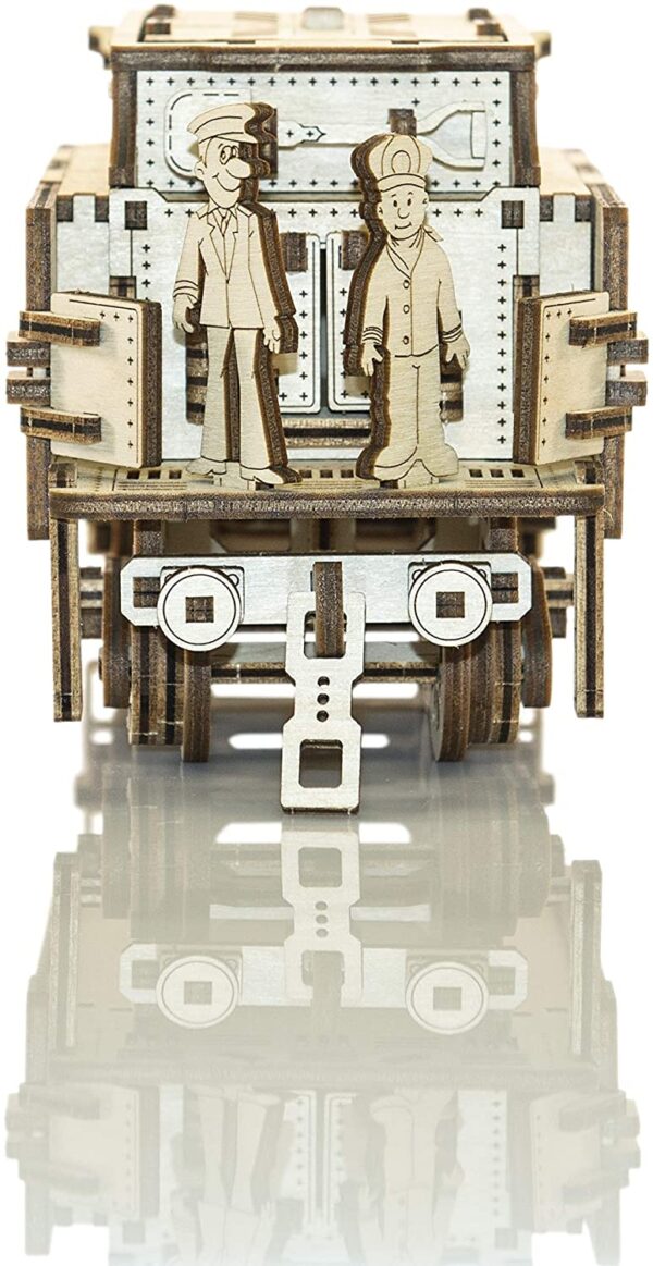Wooden City 3D Holzpuzzle Wooden Express mit Waggon Modell Nr. WR323 – Bild 3
