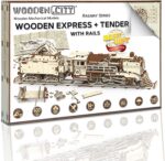 Wooden City 3D Holzpuzzle Wooden Express mit Waggon Modell Nr. WR323 – Bild 4