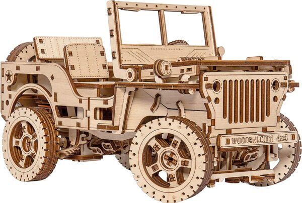 Wooden City 3D Holzpuzzle 4x4 Jeep Modell Nr. WR309 – Bild 3