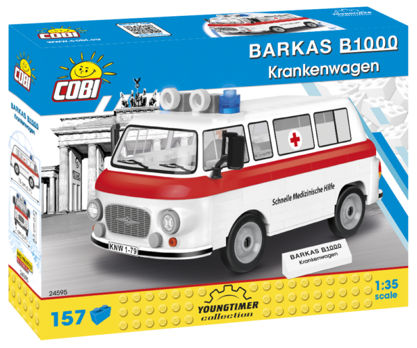 Cobi Ostalgie Bundle Rettungsfahrzeuge Barkas B1000 Trabant 601 Wartburg 353 – Bild 7