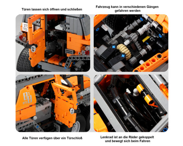 Mould King Avtoros Shaman 8x8 Off-Road Truck Modell Nr. 13088 – Bild 7