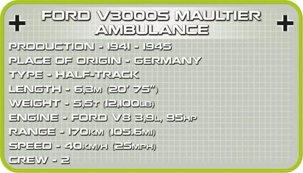 Cobi Ford V3000S Maultier Ambulance Historical Collection Modell Nr. 2518 – Bild 14