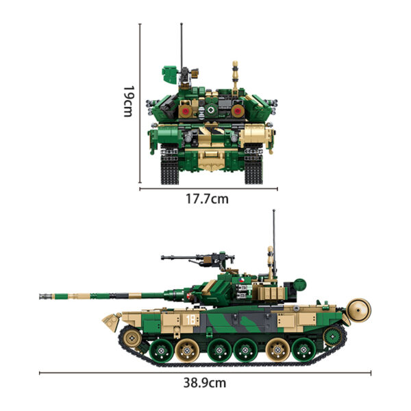 Panlos Brick Tank World T-90 Main Battle Tanks Modell Nr. 632005 – Bild 4
