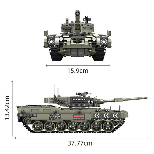 Panlos Brick Tank World Leopard 2 Modell Nr. 632003 1747 Teile – Bild 5