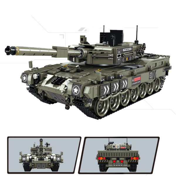 Panlos Brick Tank World Leopard 2 Modell Nr. 632003 1747 Teile – Bild 3