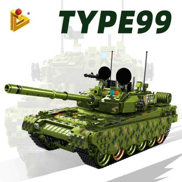 Panlos Brick Tank World Type 99 Main Battle Tank Modell Nr. 632002 1600 Teile – Bild 2