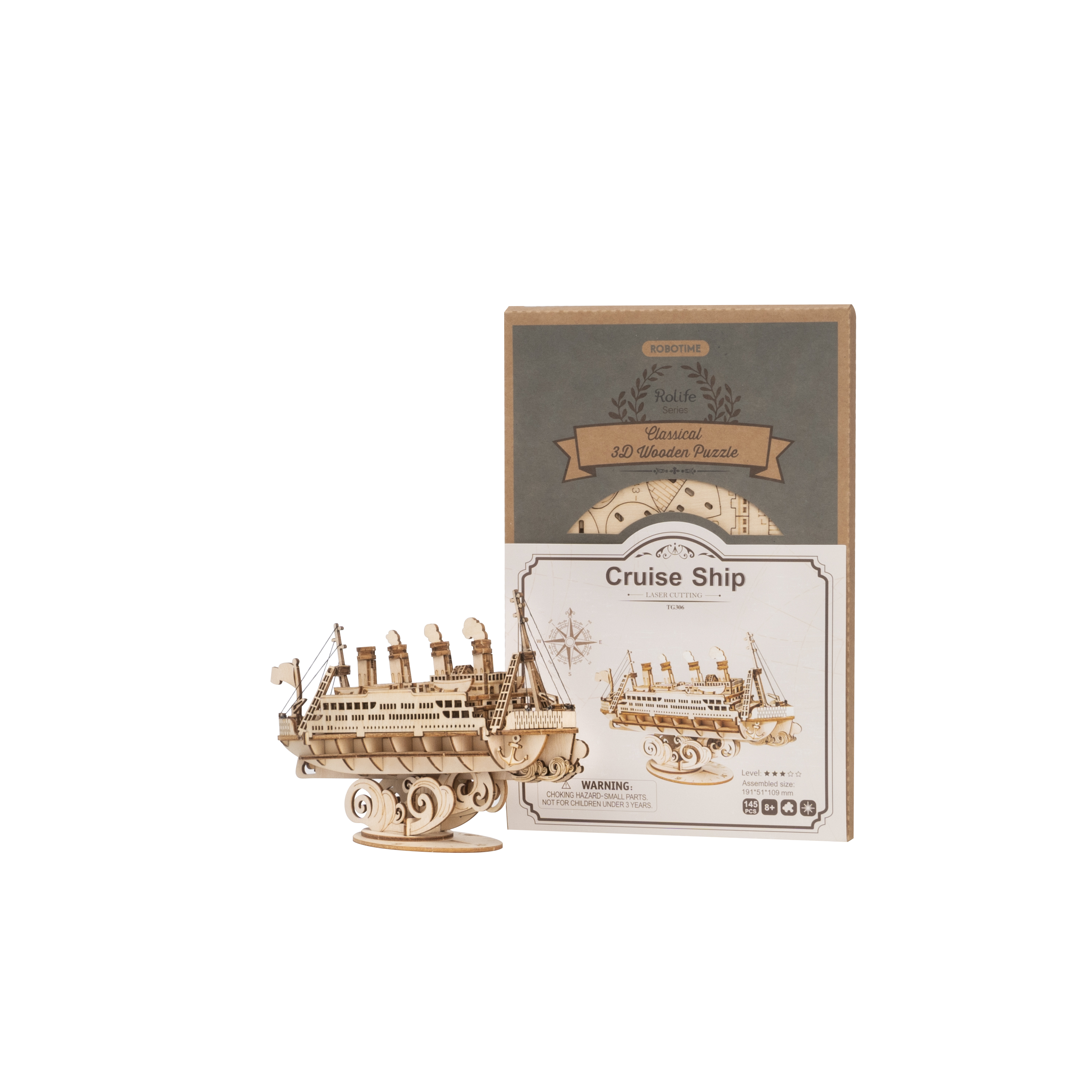 Robotime Rolife 3D Holzpuzzle Kreuzfahrtschiff Modell Nr. TG306 – Bild 3