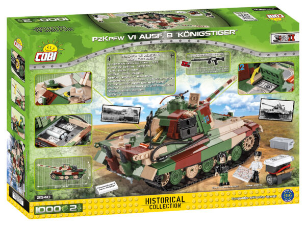 Cobi PzKPFW VI Ausf. B ''Königstiger'' Historical Collection Modell Nr. 2540 – Bild 4