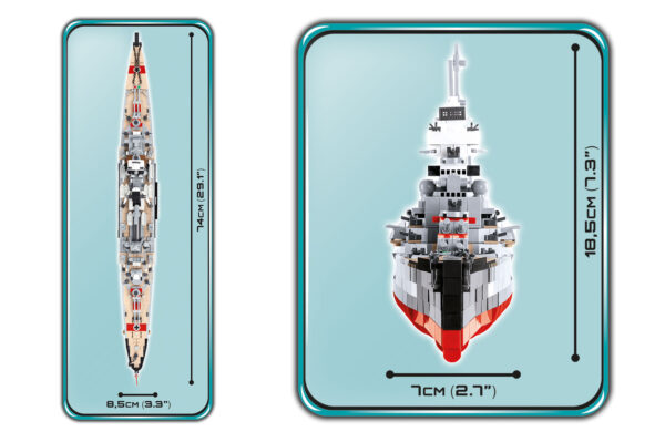 Cobi Prinz Eugen Heavy Cruiser Historical Collection Modell Nr.4823 – Bild 7