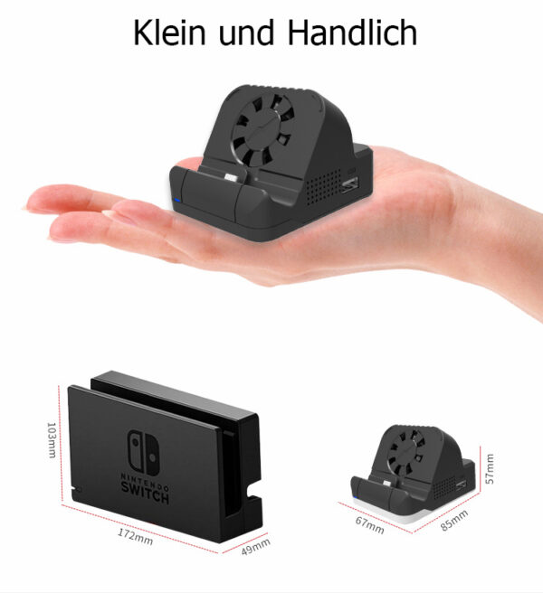 Multifunktions Dockingstation mit Lüfter passend für Nintendo Switch – Bild 5