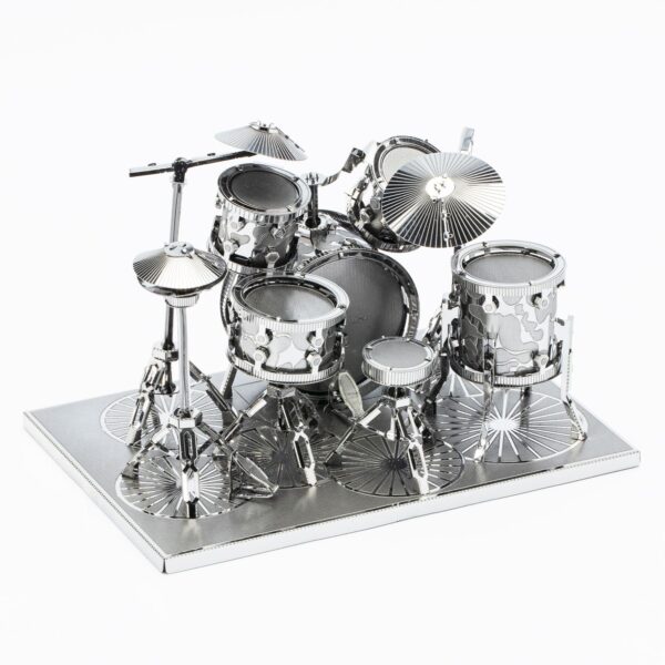 Piececool 3D Metallpuzzle Drum Set in Silber Modell Nr. P032-S – Bild 4
