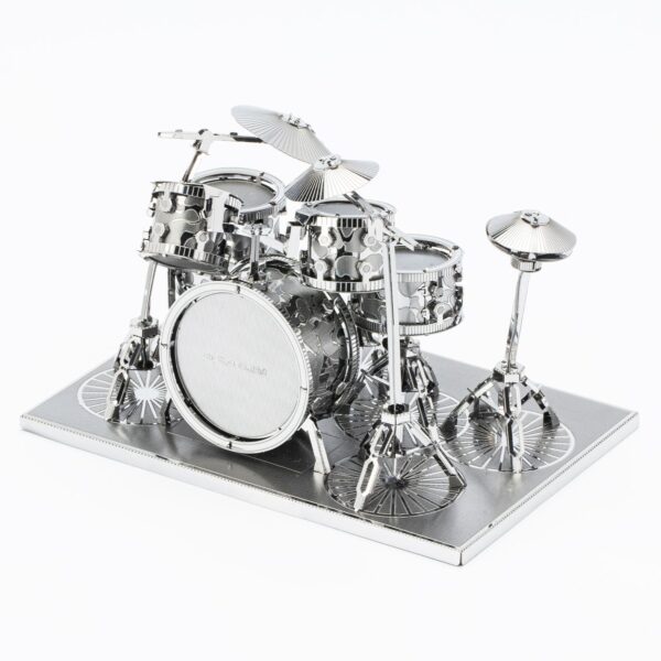 Piececool 3D Metallpuzzle Drum Set in Silber Modell Nr. P032-S – Bild 3