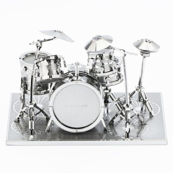 Piececool 3D Metallpuzzle Drum Set in Silber Modell Nr. P032-S – Bild 2