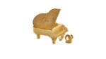 Piececolol 3D Metallpuzzle Grand Piano in Gold Modell Nr. P024-G – Bild 3