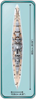 Cobi Battleship Scharnhorst Historical Collection Modell Nr. 4818 – Bild 13