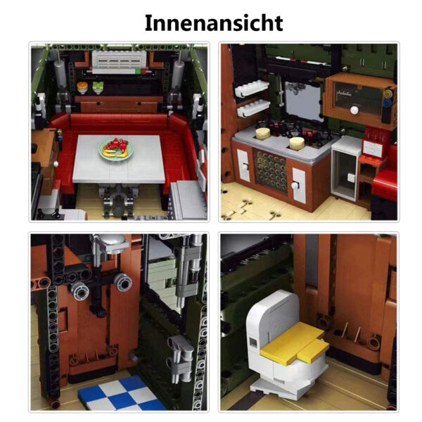 Offroad Wohnmobil Truck Klemmbaustein Bausatz mit Dual Fernbedienung + Power Pack LE-J907 – Bild 7