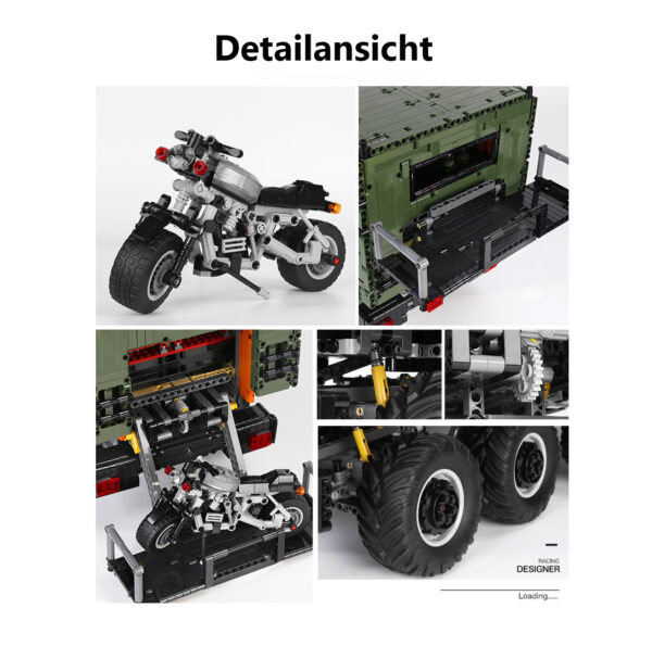 Offroad Wohnmobil Truck Klemmbaustein Bausatz mit Dual Fernbedienung + Power Pack LE-J907 – Bild 6
