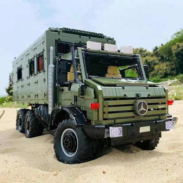 Offroad Wohnmobil Truck Klemmbaustein Bausatz mit Dual Fernbedienung + Power Pack LE-J907 – Bild 2