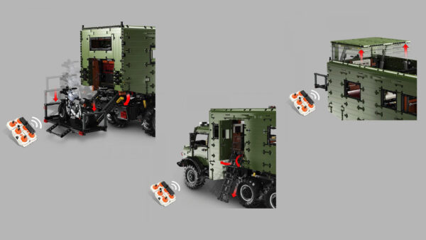 Offroad Wohnmobil Truck Klemmbaustein Bausatz mit Dual Fernbedienung + Power Pack LE-J907 – Bild 8