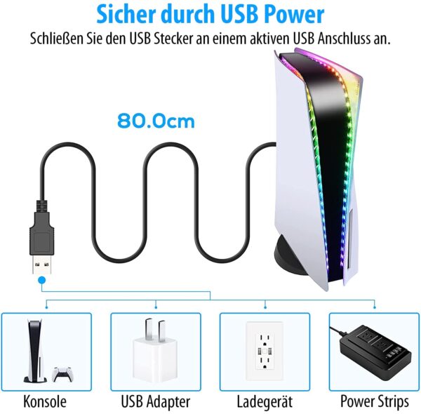 RGB-LED-Strip für Playstation 5 Konsole – Bild 4