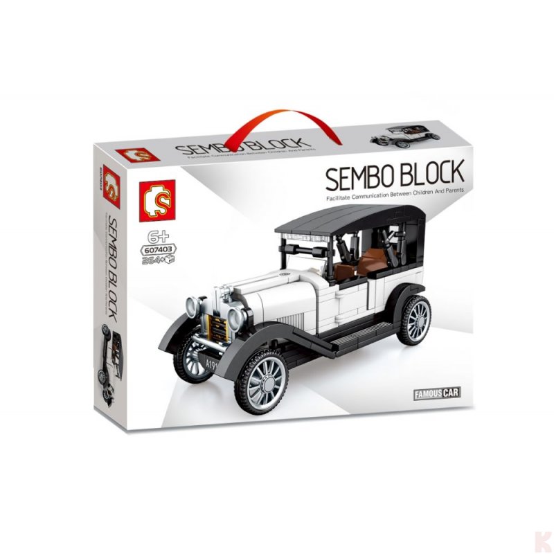 Auto-schwarzweiss-607403.jpg SEMBO BLOCK Oldtimer in Schwarz-Weiß Modell Nr. 607403 – Bild 1