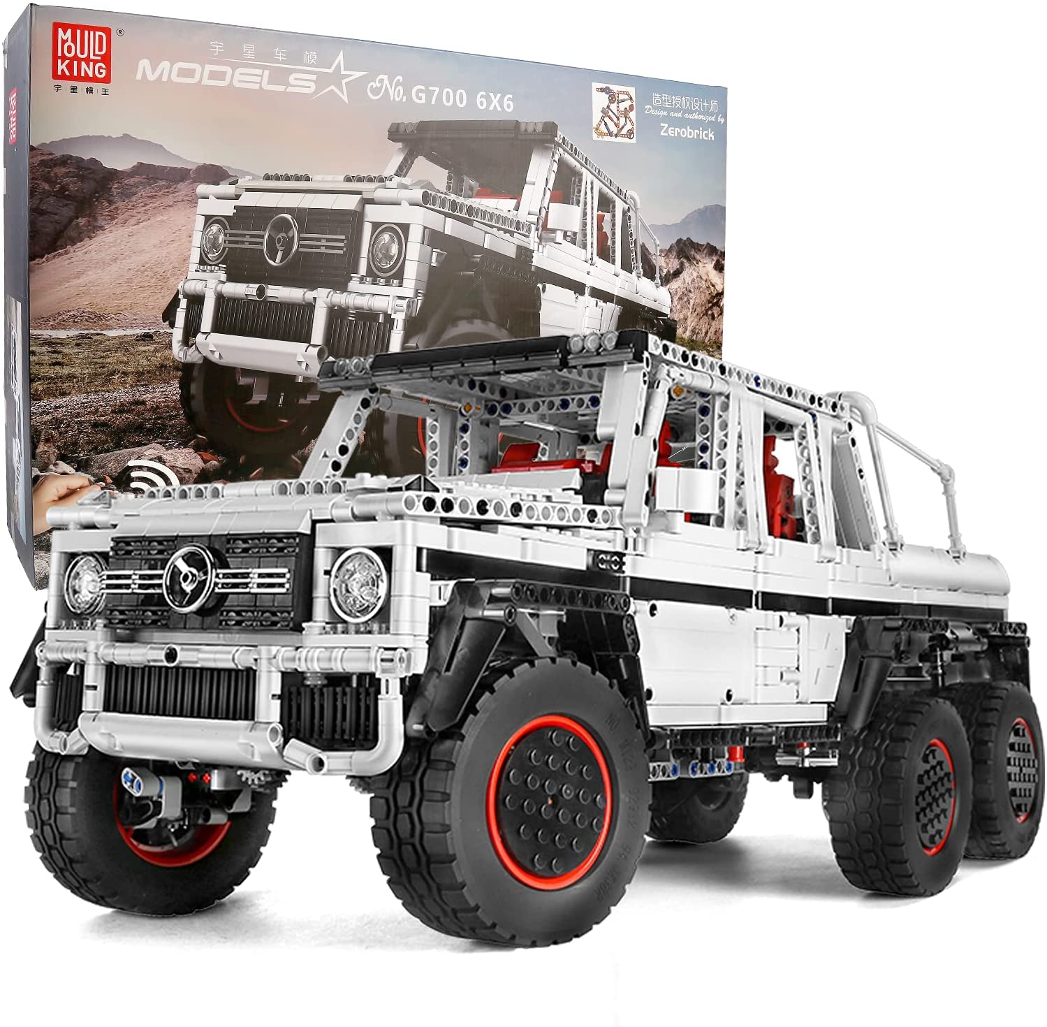 Gel-ndewagen-13061-3.jpg Mould King Geländewagen G700 6x6 Modell Nr. 13061 – Bild 1