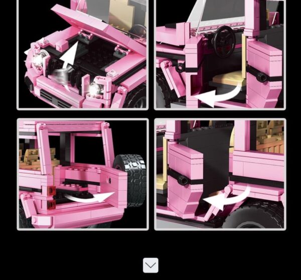 Rael King Kong Barbie Jeep Pink Modell Nr. 50011 – Bild 3