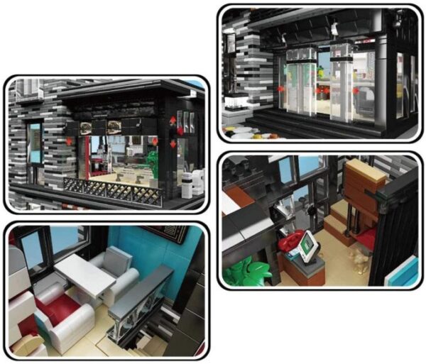 Mould King Pub und Restaurant Bausatz Modell Nr. 16042 – Bild 4