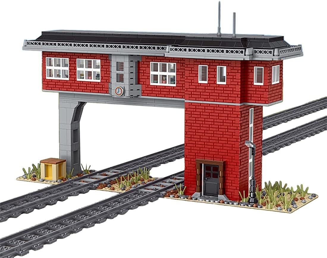 61-2An3XbwS-_AC_SL1100_.jpg Mould king 12009 Zugbahn Signalturm World Railway Series Modellbausatz 1809 Teile – Bild 1