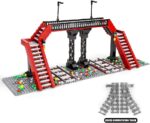 Mould King 12008 Eisenbahnüberführung, 655 Teile World Railway Series