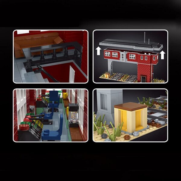 Mould king 12009 Zugbahn Signalturm World Railway Series Modellbausatz 1809 Teile – Bild 5