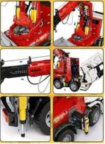 Mould King 19002 Technik Kran LKW Modell, 8238 Teile Technologie Pneumatischer Kranwagen, mit Fernbe – Bild 4
