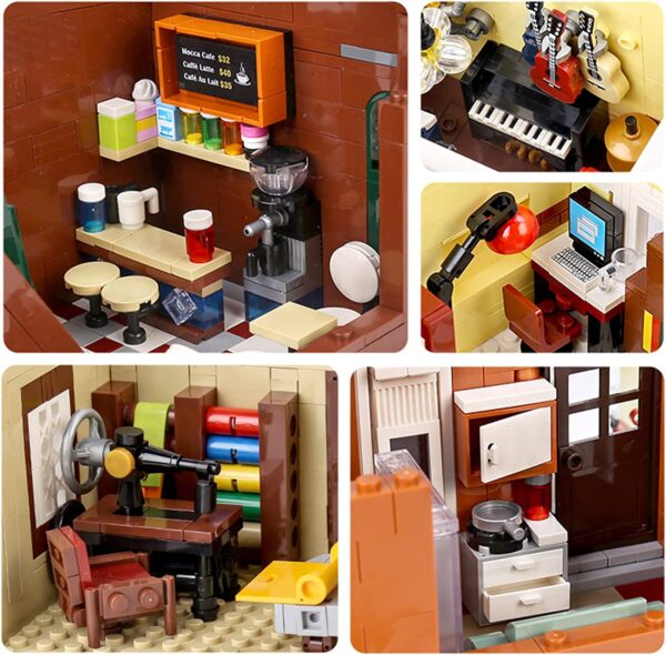 Mould King 16008 Modular Building Cafe Coffee House LED Beleuchtung 3103 Teile – Bild 2