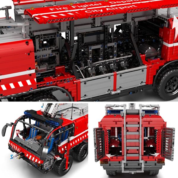 Mould King 19004 Technik Flughafen Löschfahrzeug Mit 13 Motoren, 6653 Teile,  Technic, Kompatibel mi – Bild 3