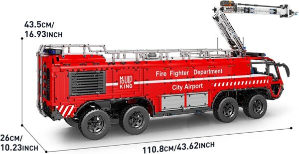 Mould King 19004 Technik Flughafen Löschfahrzeug Mit 13 Motoren, 6653 Teile,  Technic, Kompatibel mi – Bild 5