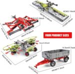 Mould King 17021 Technik Traktor Erweiterungspaket, 3098 Teile 4-in-1 Traktormodell Klemmbaustein
