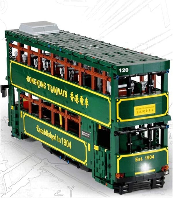 Mould King KB120 Hongkong Tramways, 2528 Teile 1:18 Technologie Modellbaustein Mit Schienenbeleuchtu – Bild 5