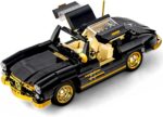 Mould King 10005 Technik Flügeltürer Oldtimer Auto für 1957 300SL, 886 teile Klemmbausteine Technik – Bild 5